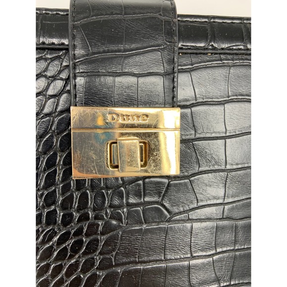 Dune London Black Sling Bag Croc Crocodile Embossed Print - Picture 3 of 12